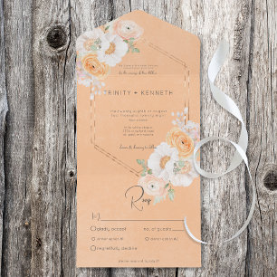 Peach Blush & White Janto Floral Russo