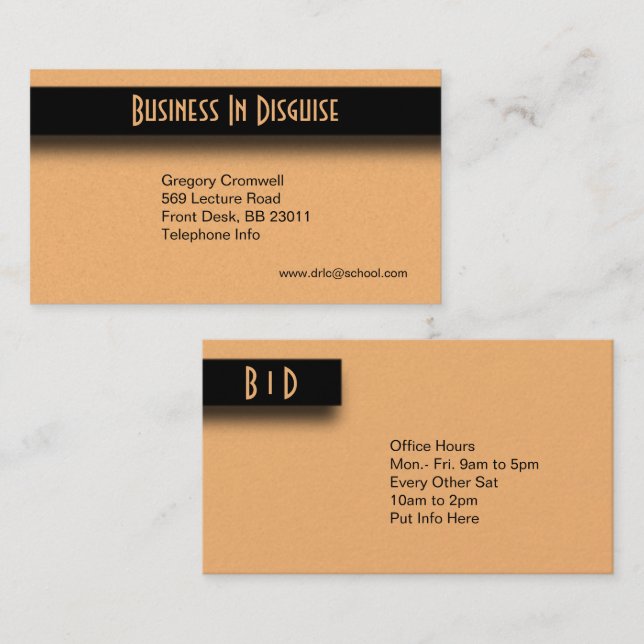 Peach Cartão de visita lado a lado (Frente/Verso)