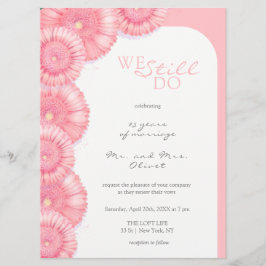 Peach Chrysanthemum Vow Renewal 25 Anos Convite