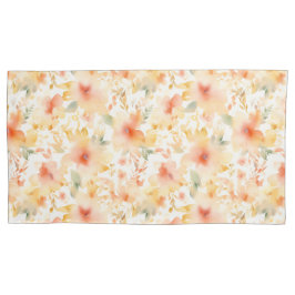 Peach Dreams Abstrato Floral King Travesseiro Case