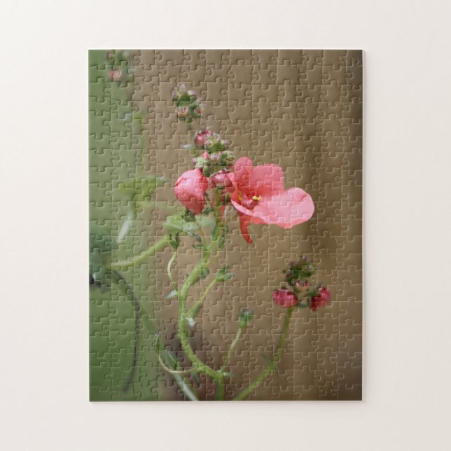 Peach Floral Quebra-cabeça (Vertical)