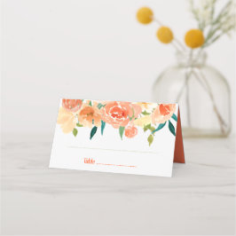 Peach Florals | Cartão de Casamento