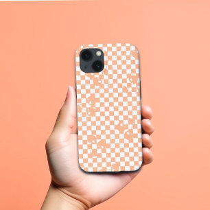 Peach Fuzz Cherry Gingham Patterno