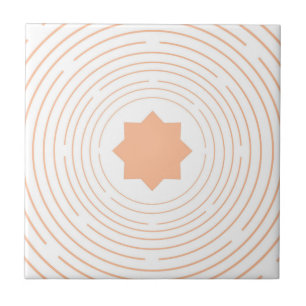 Peach Fuzz Star Circle Padrão Geométrico Islâmico
