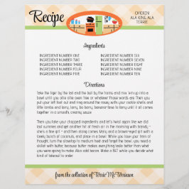 Peach gingham retro cozinha na pasta...