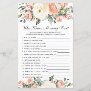 Peach Ivory Floral que conhece o melhor jogo de Ma