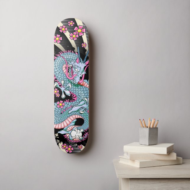 Peach Melba Dragon Tattoo Skateboard (Arte de parede)