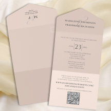 Peach moderno e simples | RSVP de Código QR
