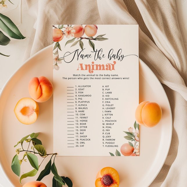 Peach Name - Jogo de chá de fraldas para bebês ani (Criador carregado)