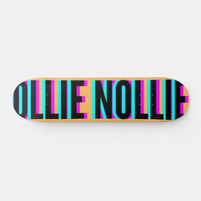 Peach Ollie Nollie Skateboard legal com falha (Horz)