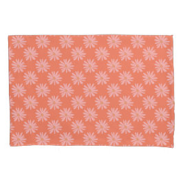 Peach Orange BOHO Chic Daisy Pattery Retro Floral