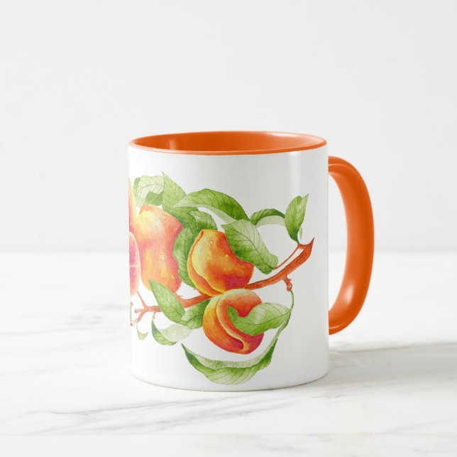 'Peach Paradise' numa caneca (I) (Frente Esquerda)