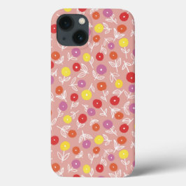 Peach Pastel Floral Ditsy capas de iphone