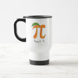 Peach Pi Cute Math Pi Day Caneca de viagem Café