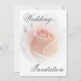 Peach Pink Rosebud de Convite de Casamento