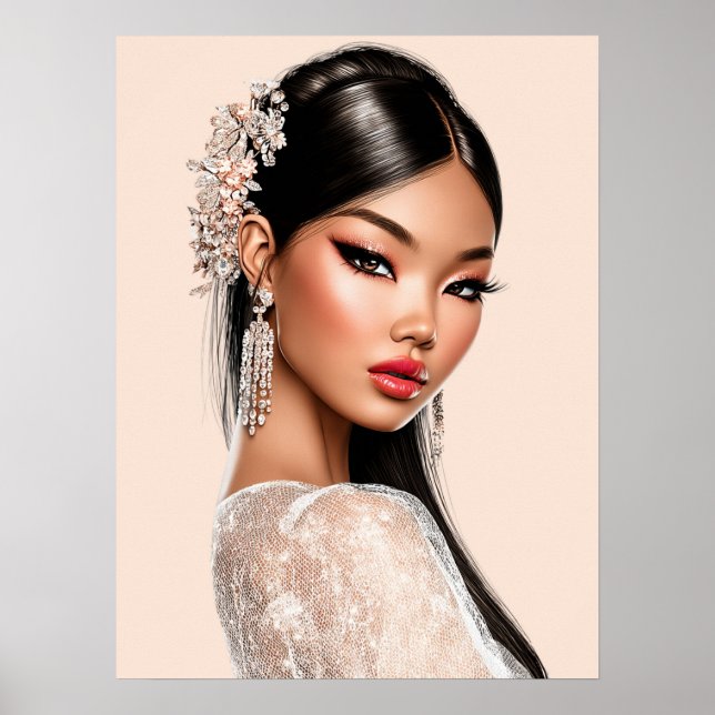 Peach Reverie | Vertical Portrait Poster (18×24) (Frente)