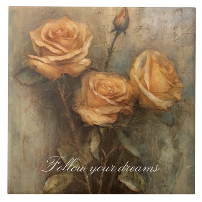 Peach Rosa Floral Romântico (Frente)