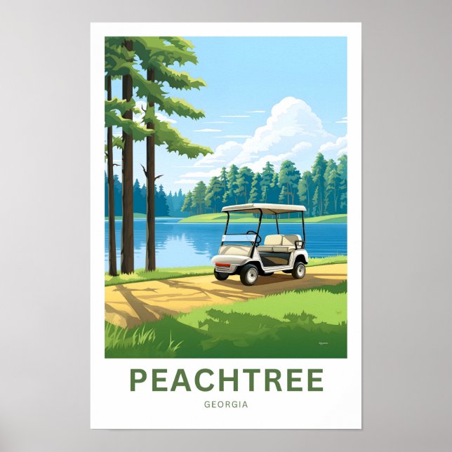 Peach Tree Georgia Viagem Impressão (Frente)