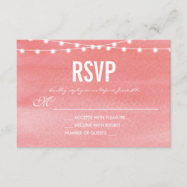 Peach Watercolor String Luzes RSVP