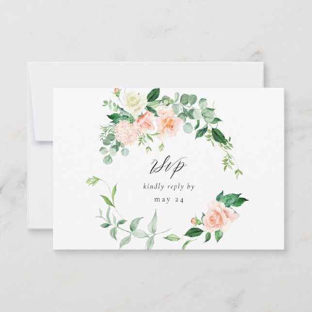 Peach & White Floral w RSVP V3 3 (Frente)