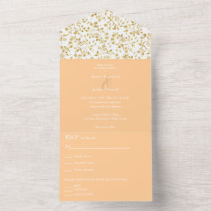 Peach Winter Night Weding