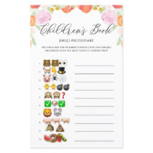 Peaches Floral Emoji Pictionary Game