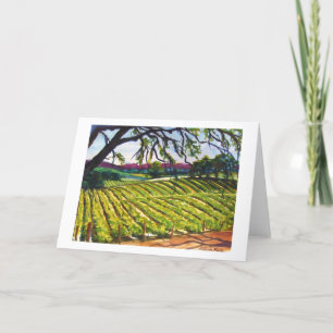 "Peachy Canyon Vineyard" Orig. CARTÃO DE Aquarela