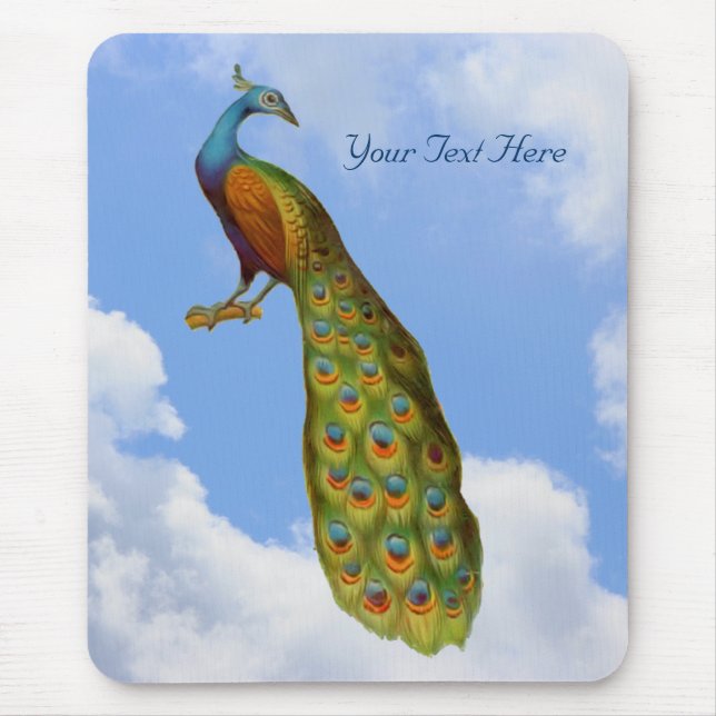 Peacock Art Animal Mousepad (Frente)