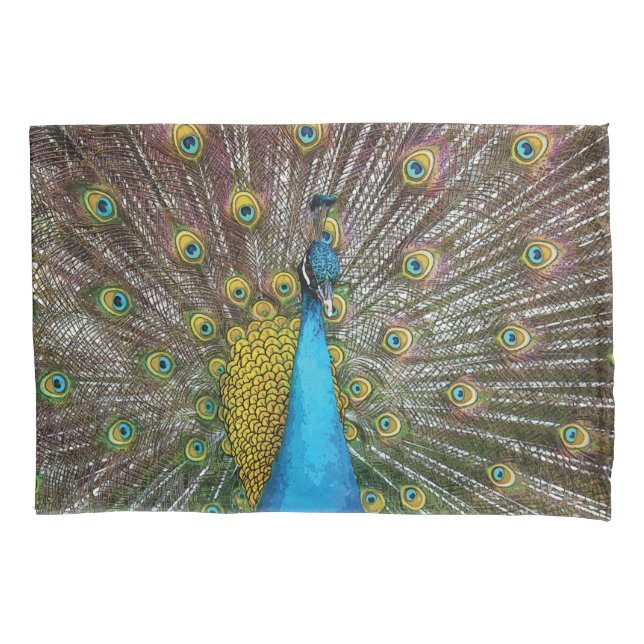 Peacock Art in Turquoise, Blues e Dourado (Frente)