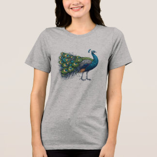 Peacock bird Bella+Canvas