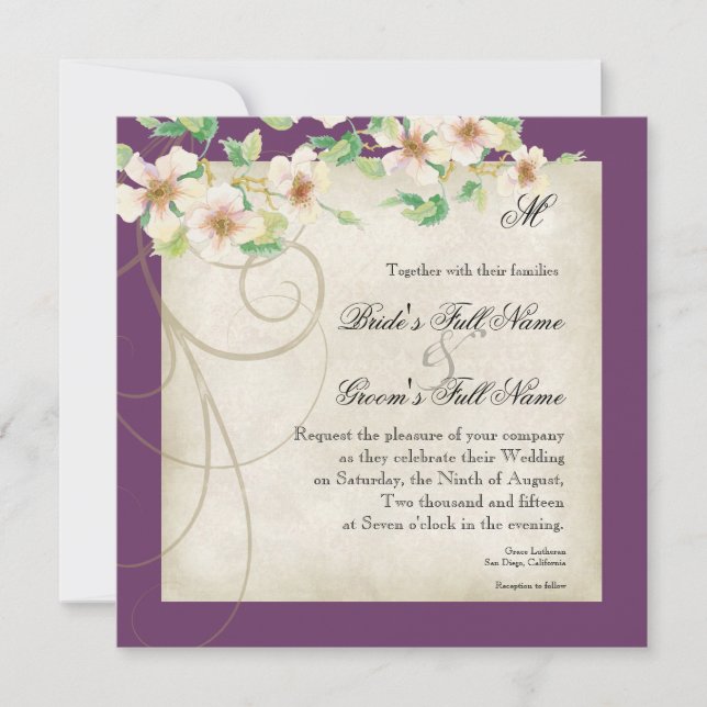 Peacock Bird Cage - Convite para Casamento (Frente)