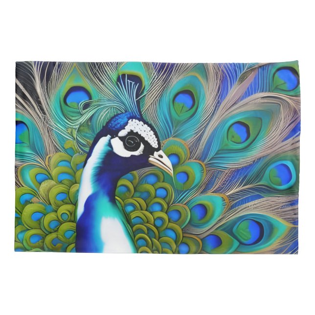 Peacock Branco Azul e Verde (Verso)