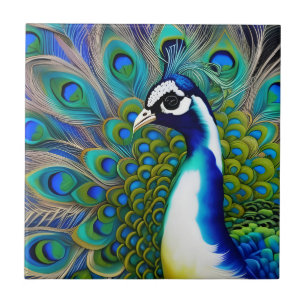 Peacock Branco Azul e Verde