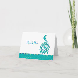 Peacock Cartões de agradecimentos