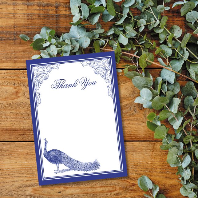 Peacock Cartões de agradecimentos (Criador carregado)