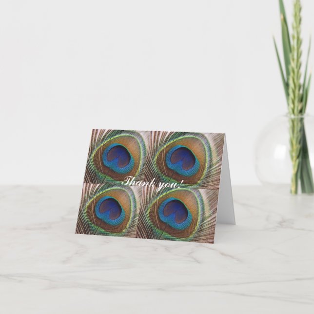 Peacock Cartões de agradecimentos (Frente)
