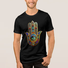 Peacock Color Flower Petals Hamsa Green Third Eye