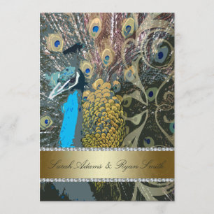Peacock com Joias Jantar Convite
