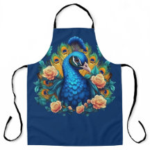 Peacock Com Rosas De Pêssego