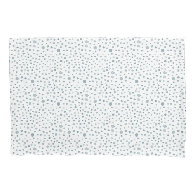 Peacock Confetti Watercolor Dots Pillowcase (Frente)