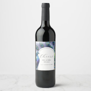 Peacock de Etiquetas de Vinho Personalizadas