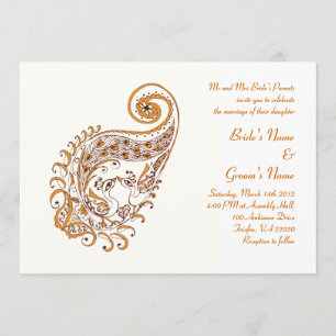 Peacock em Convite à Arte Paisley Henna