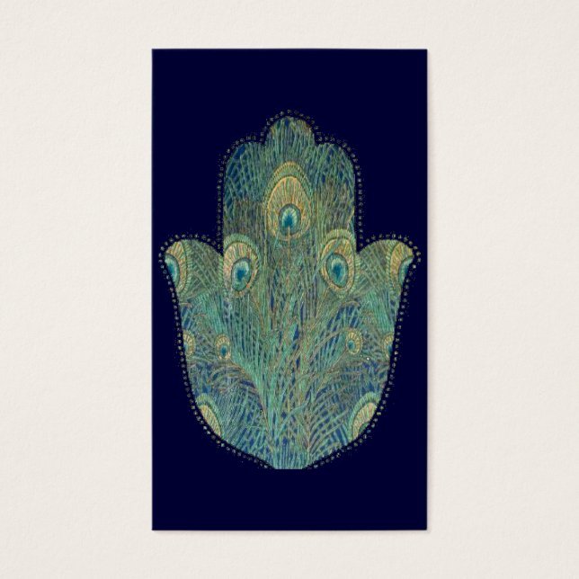 Peacock Feather Hamsa (Frente)