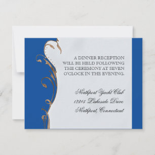 Peacock Feather n Swirls - Convite para Casamento