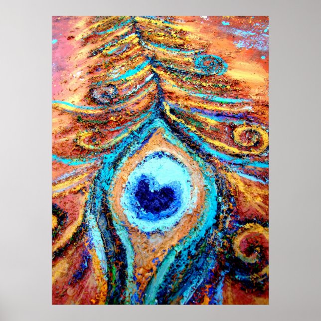 Peacock Feather Poster (Frente)