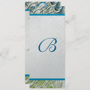 Peacock Feather Swirls Convite De Casamento