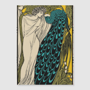 Peacock Fine Art Bird Nouveau