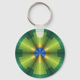Peacock Illusion Chaveiro