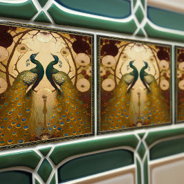 Peacock Klimt Wall Decor Impressionista Art Nouvea