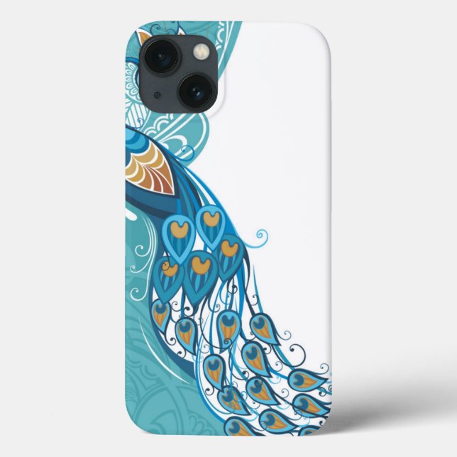 Peacock na Ilustração do Teal (Verso)